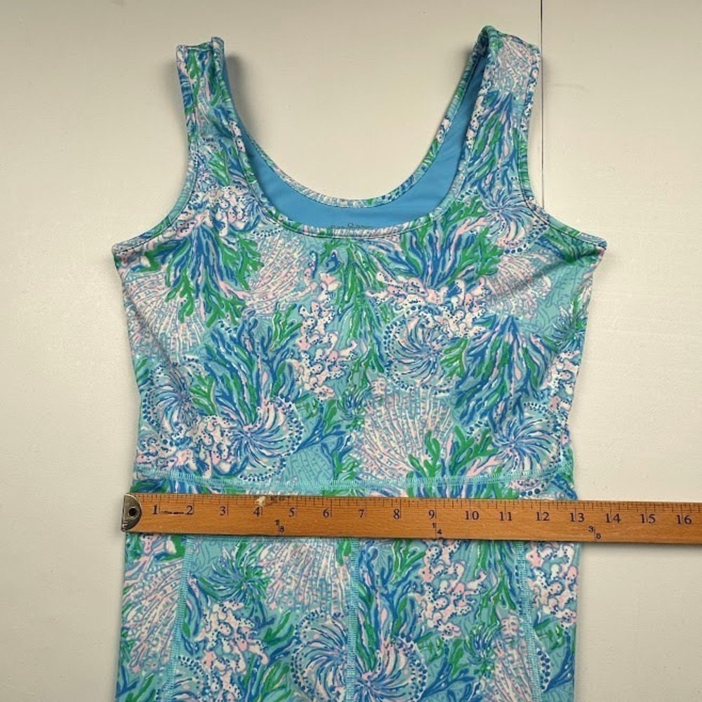 Lilly Pulitzer Luxletic  Carpe Vita Jumpsuit Womens Small Blue Floral Tropical - Picture 11 of 14